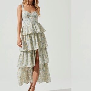 ASTR The Label Midsummer Eyelet Tiered Maxi Dress